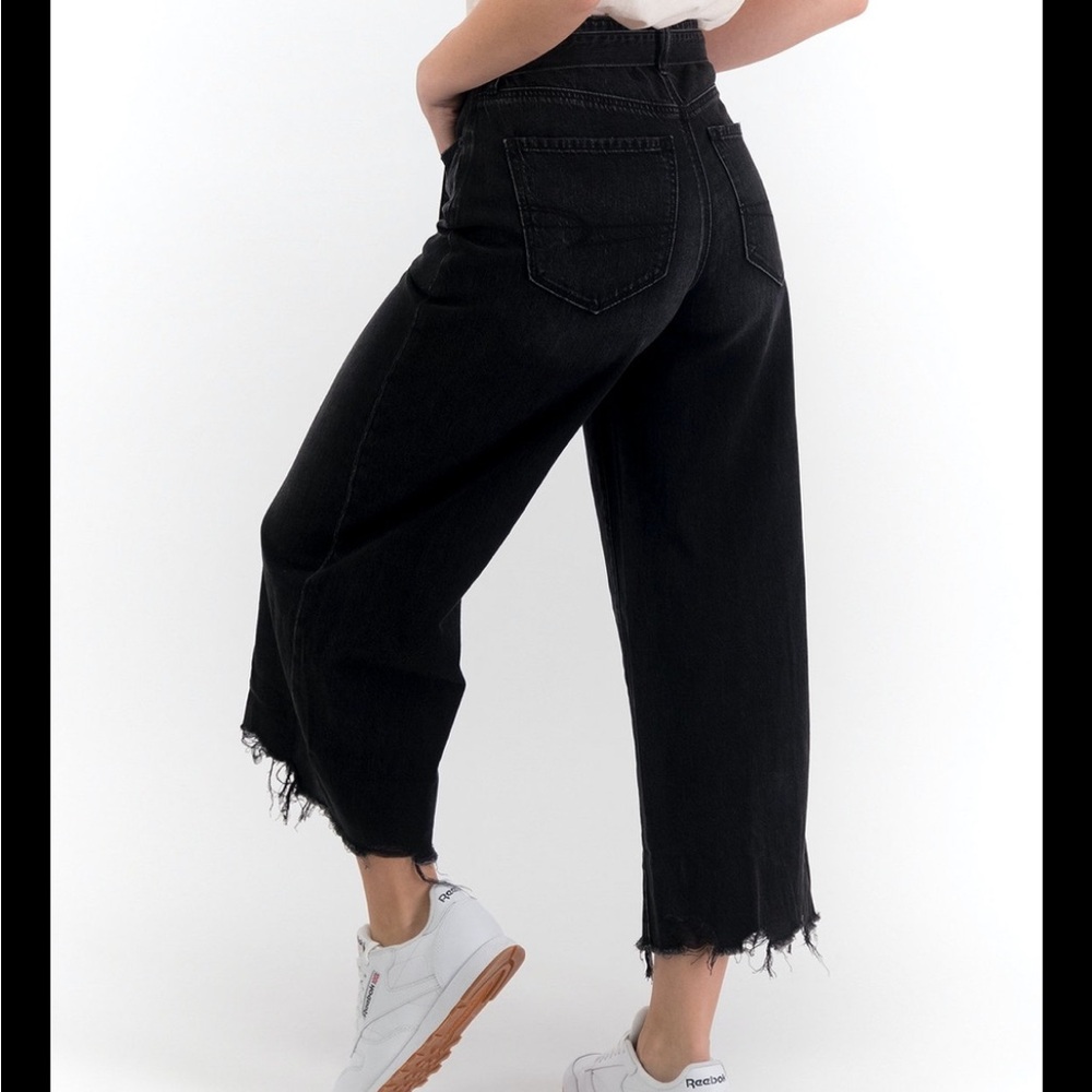 American Eagle Outfitters Black Flare Wide Leg Jeans